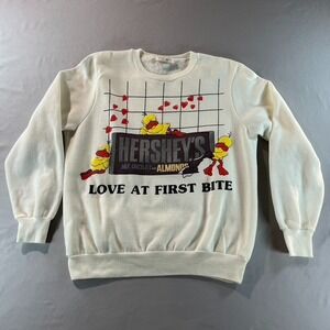 Vintage Hershey's Chocolate Sweatshirt Love at First Bite B.J. Frog 80s 90s USA